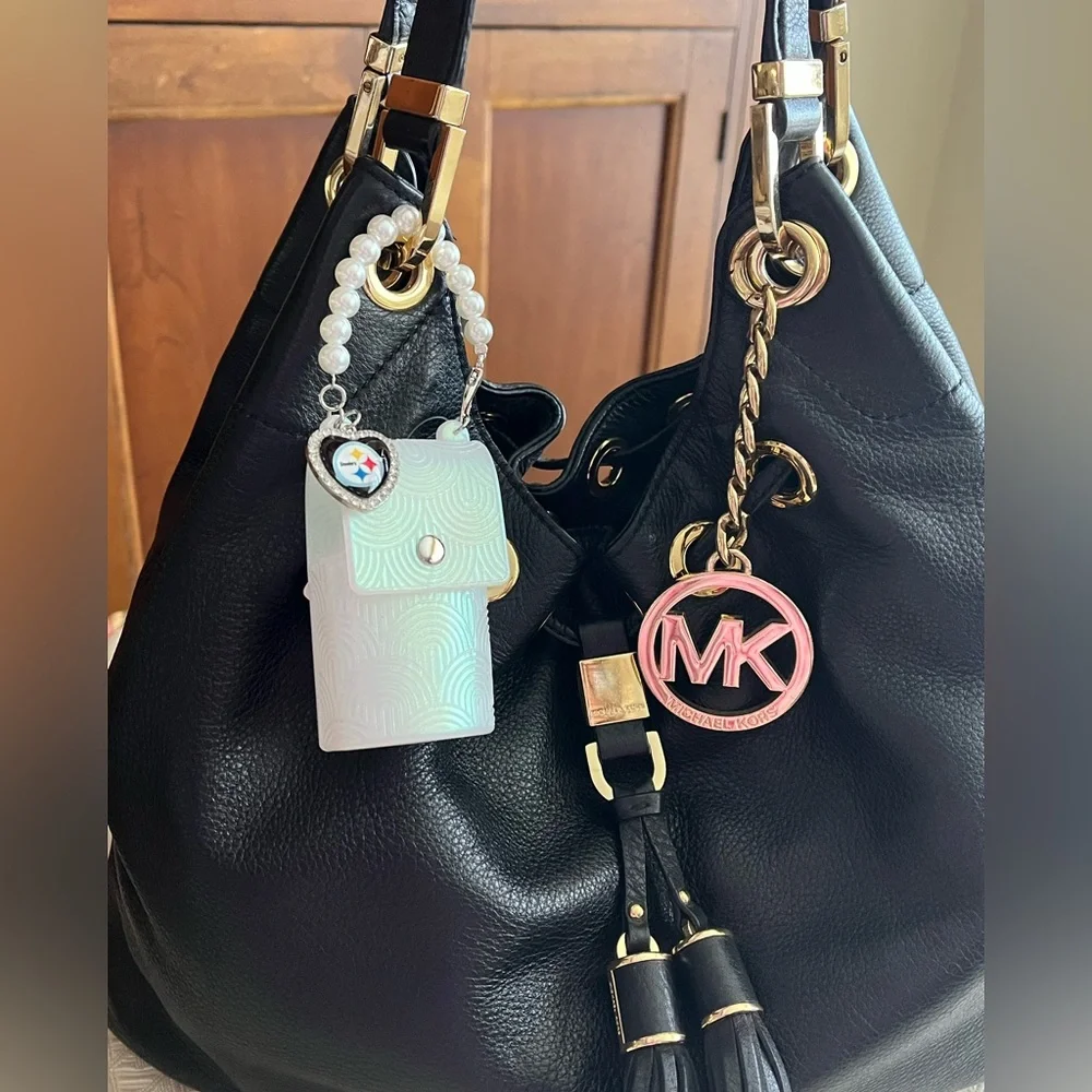 Pittsburgh Steelers Purse Charm/Handsanitizer Holder - Picture 4 of 11